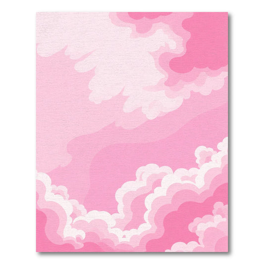 Pink Cloudscape Flow Rug