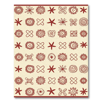 Rustic Red Sunburst Constellation Rug