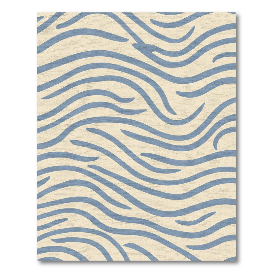 Abstract Blue Wavy Lines Rug