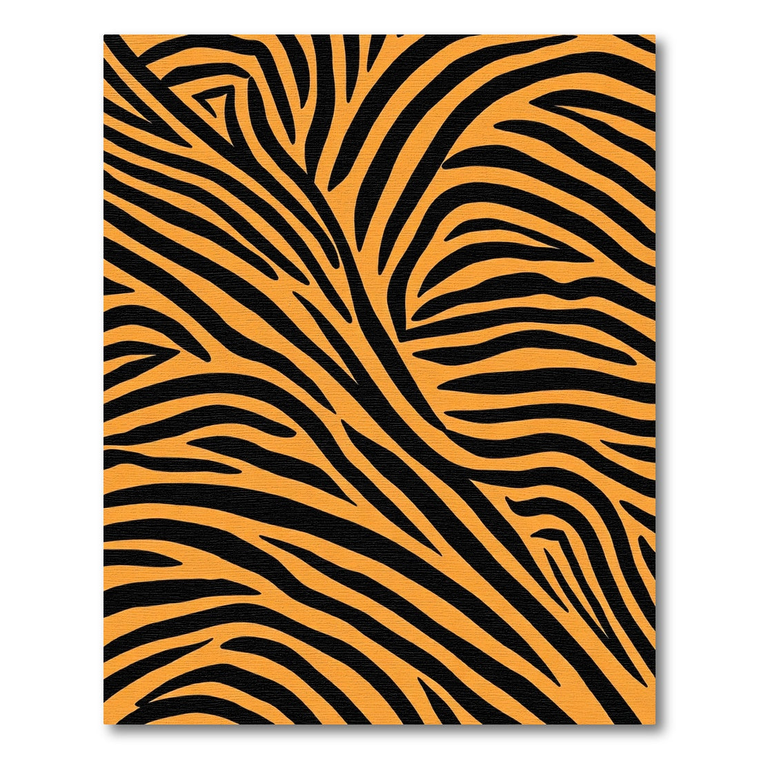 Bold Orange Black Zebra Stripe Rug
