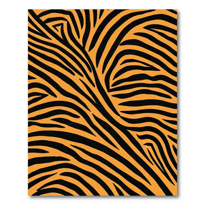 Bold Orange Black Zebra Stripe Rug