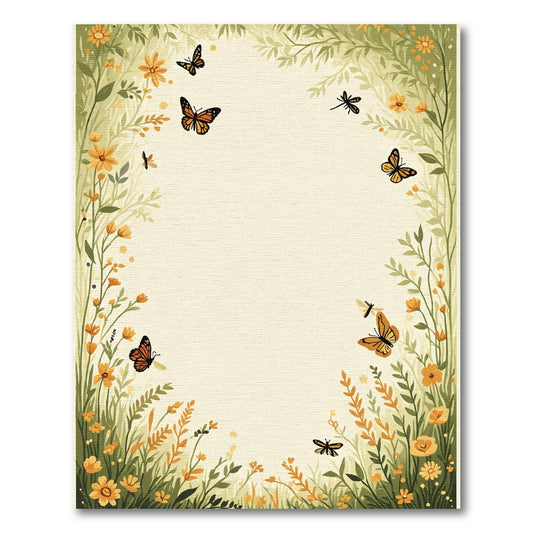 Golden Monarch Butterfly Garden Meadow Rug