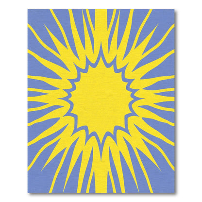 Vibrant Yellow Sun Burst Rug