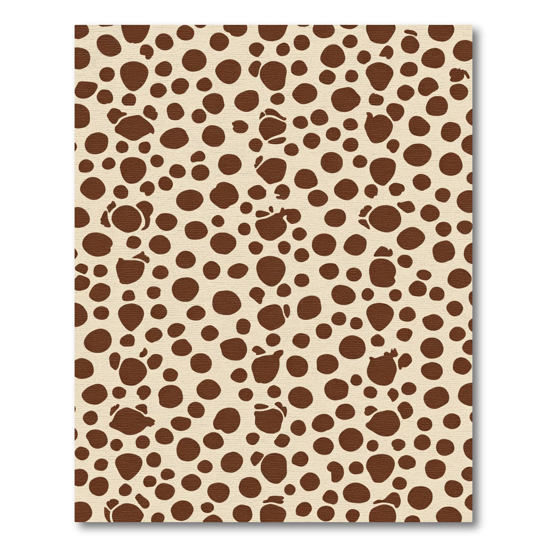 Beige Brown Spotty Organic Shapes Rug