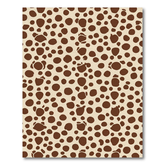 Beige Brown Spotty Organic Shapes Rug