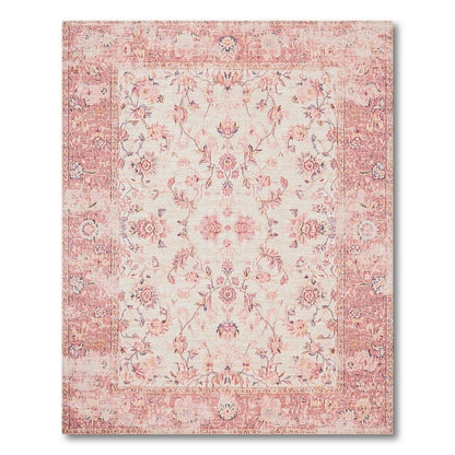 Blush Pink Floral Vintage No. 40 Area Rug