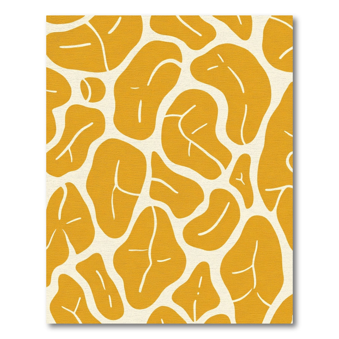 Terracotta Organic Leafy Abstract Rug