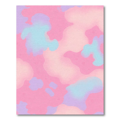 Soft Pink Blue Purple Blob Rug