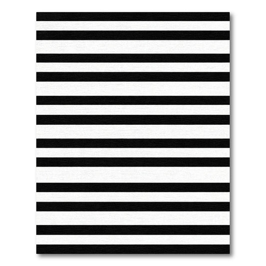 Graphic Black White Linear Bands Rug
