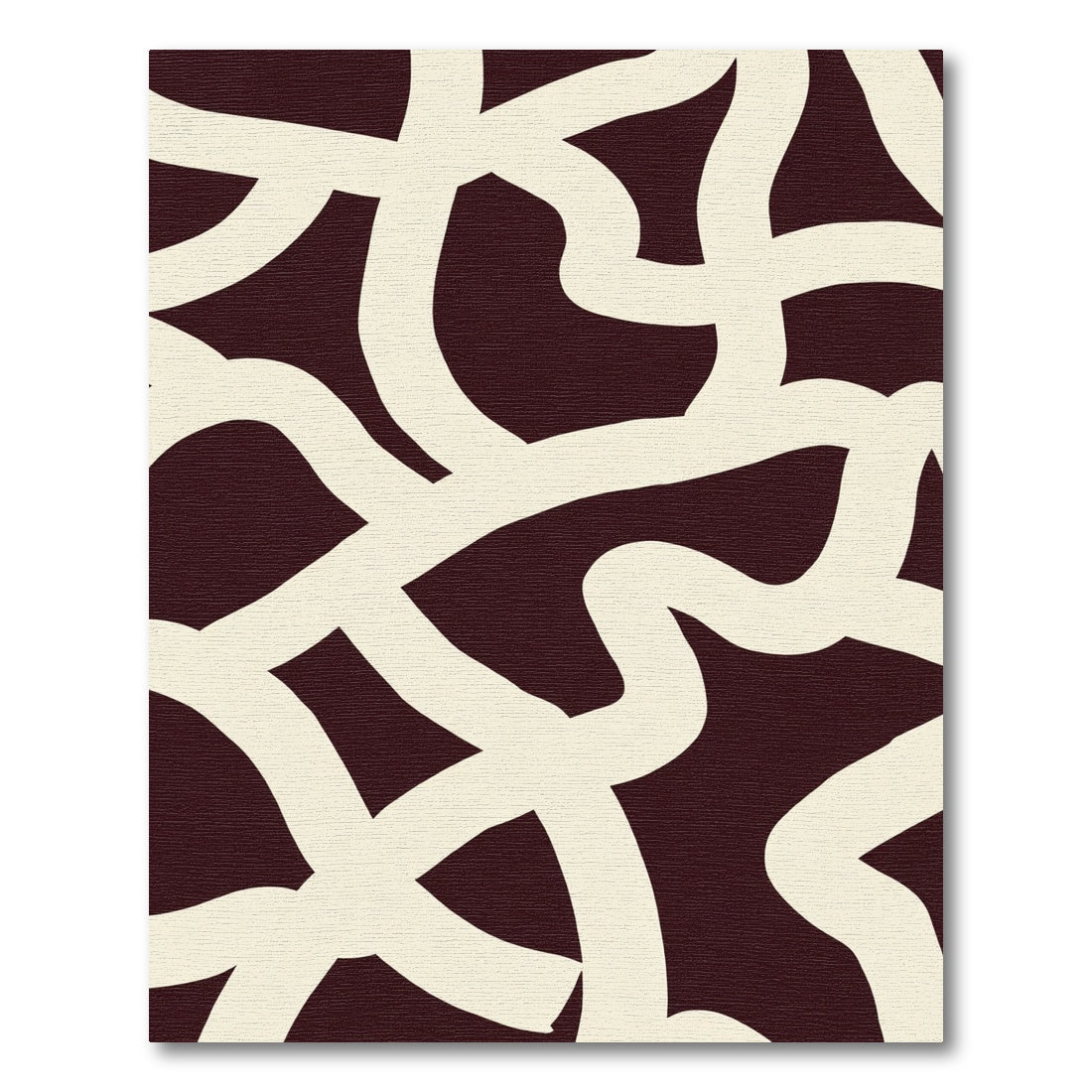 Crimson White Organic Flow Rug