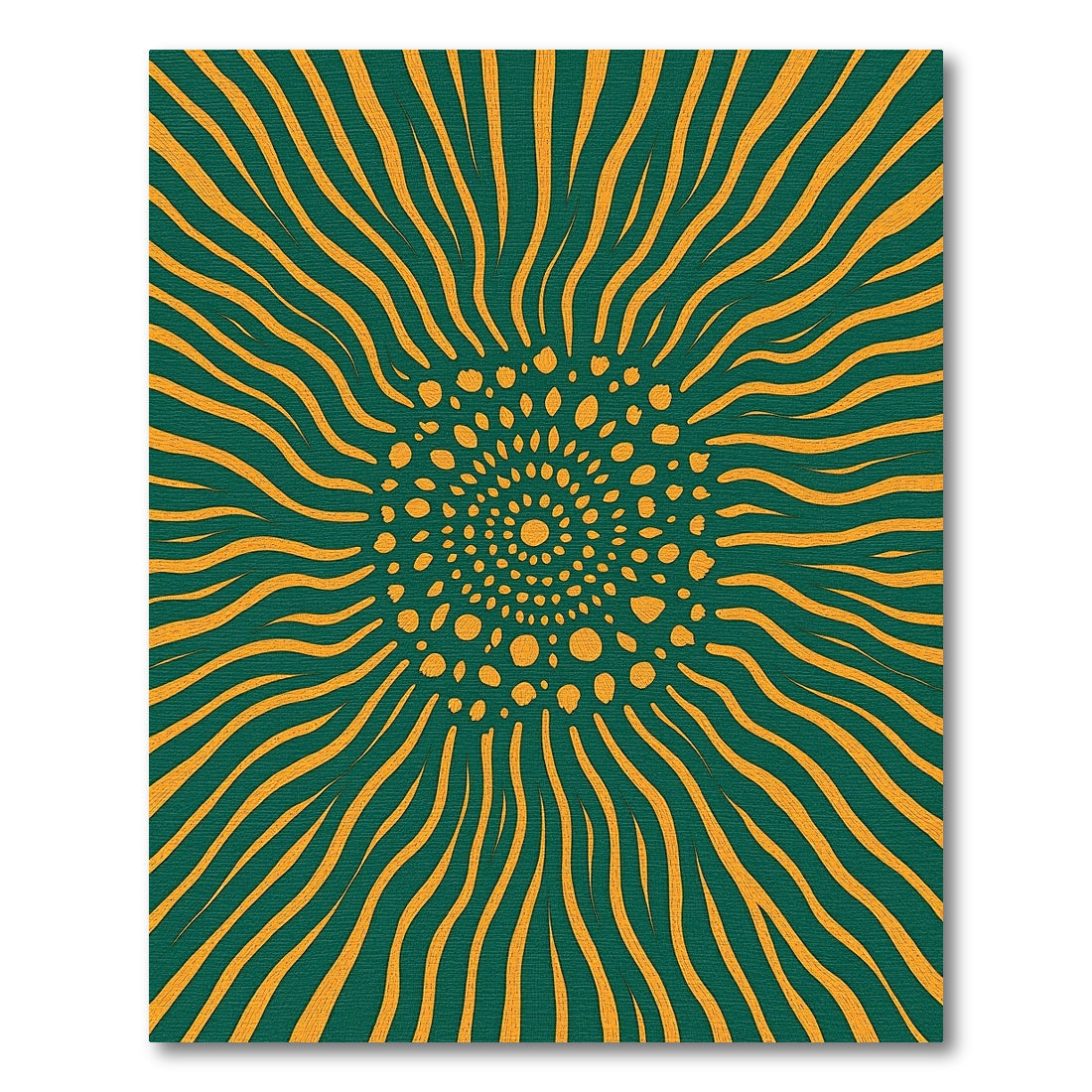 Emerald Teal Sunburst Swirl Rug