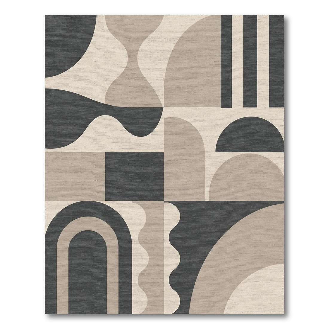 Beige and Neutral Geometric Modern Geometric Beige Area Rug
