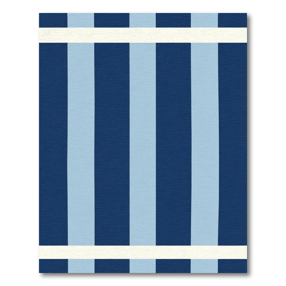 Navy Cream Classic Stripe Rug