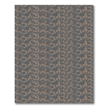 Earthy Camouflage Squares Inlay Rug