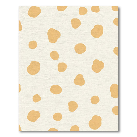 Golden Ochre Irregular Dot Scatter Rug