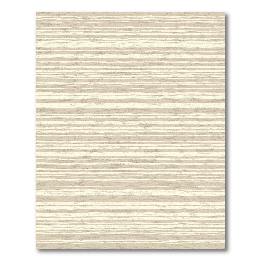 Neutral Beige Horizontal Stripe Rug