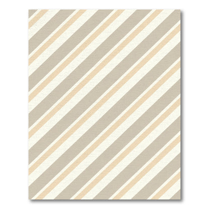 Neutral Earthy Tones Diagonal Stripe Rug