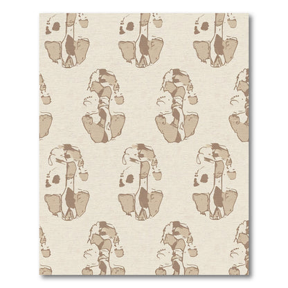 Neutral Beige Abstract Organic Shape Rug