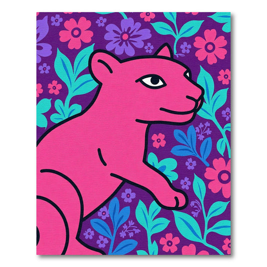 Pink Panther Floral Arrangement Rug