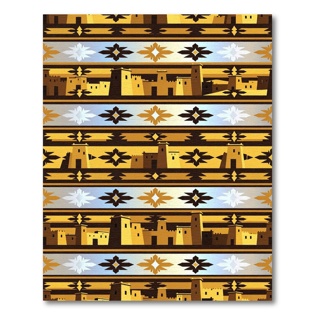 Golden Fort Village Ethnic Repeat Rug
