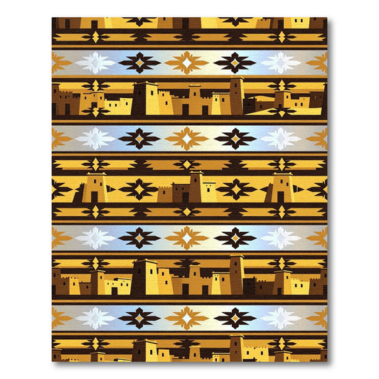 Golden Fort Village Ethnic Repeat Rug