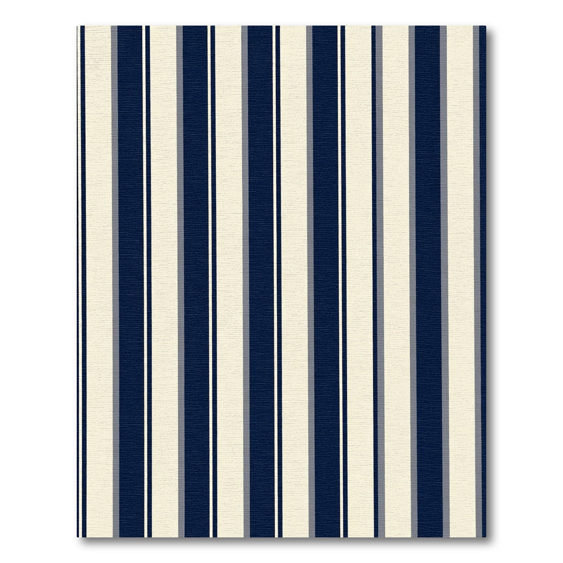 Navy Cream Vertical Stripe Rug