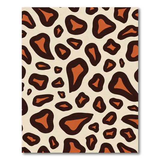 Brown Tan Abstract Spots Rug