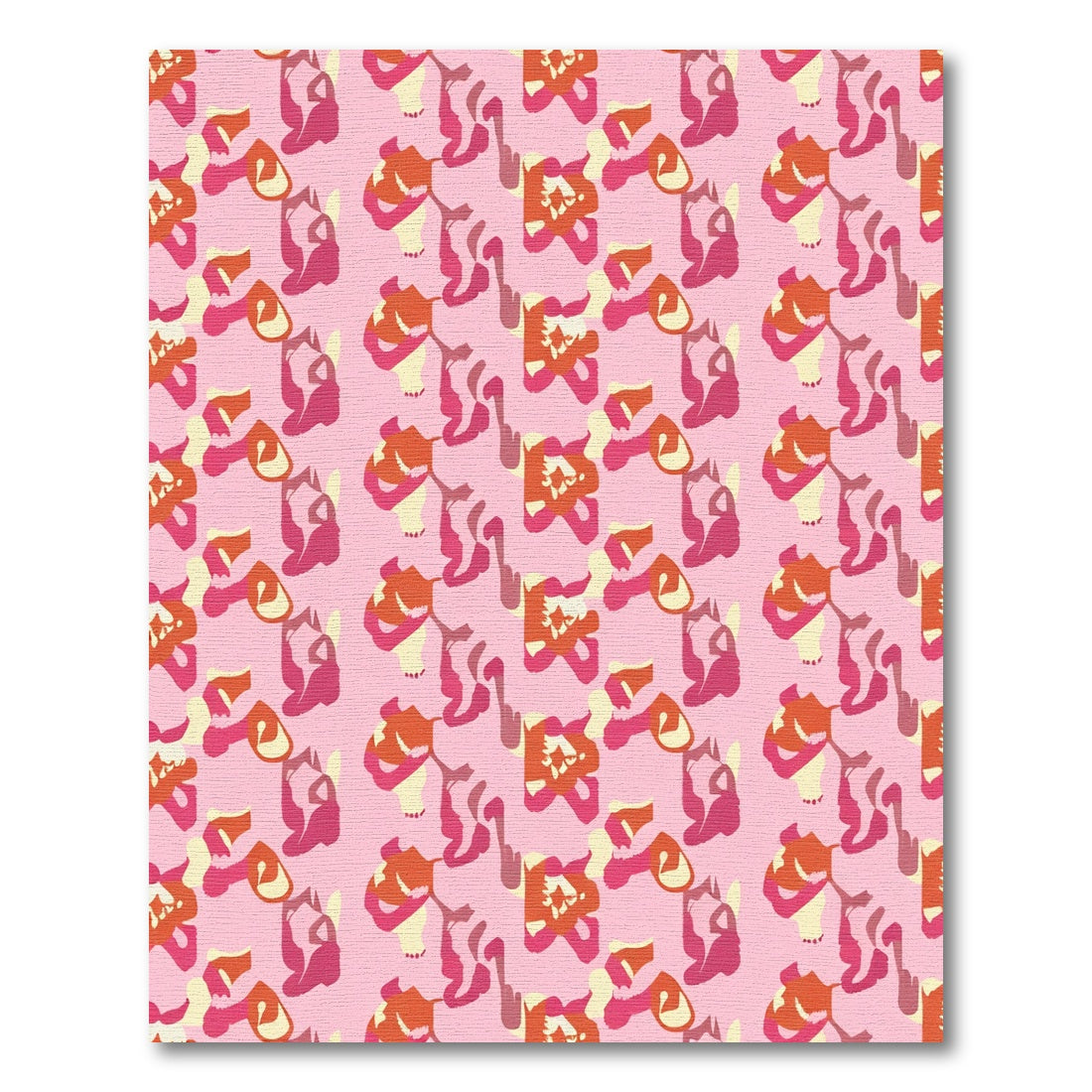 Pink Orchid Floral Arrangement Rug