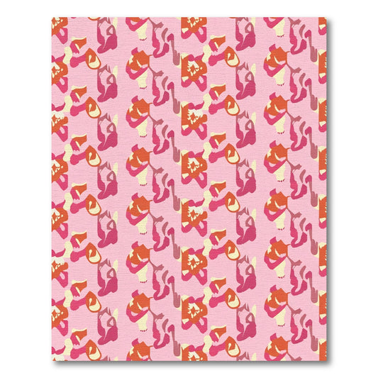Pink Orchid Floral Arrangement Rug