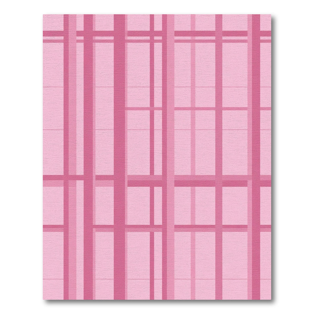 Pink Plaid Intersecting Lines Rug