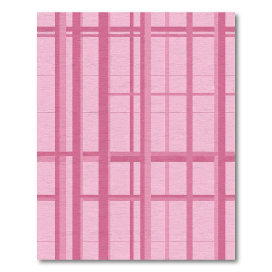 Pink Plaid Intersecting Lines Rug