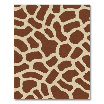 Brown Beige Giraffe Spots Rug