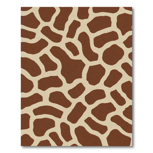 Brown Beige Giraffe Spots Rug