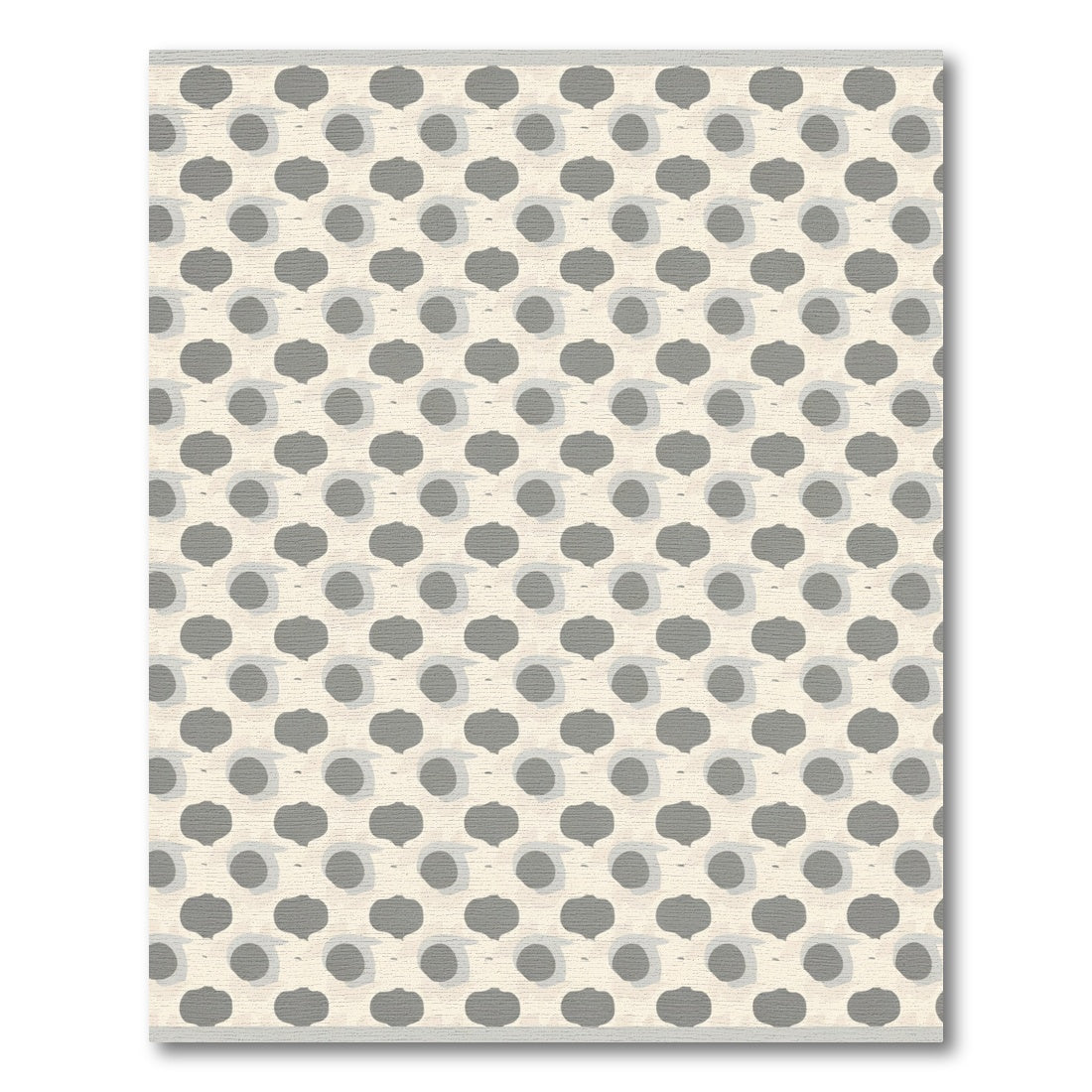Cream Gray Dotty Organic Repeating Rug