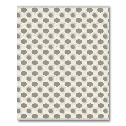 Cream Gray Dotty Organic Repeating Rug