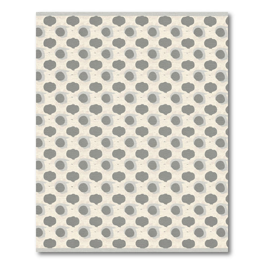 Cream Gray Dotty Organic Repeating Rug