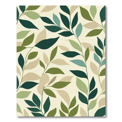 Earthy Autumn Foliage Botanical Arrangement Rug