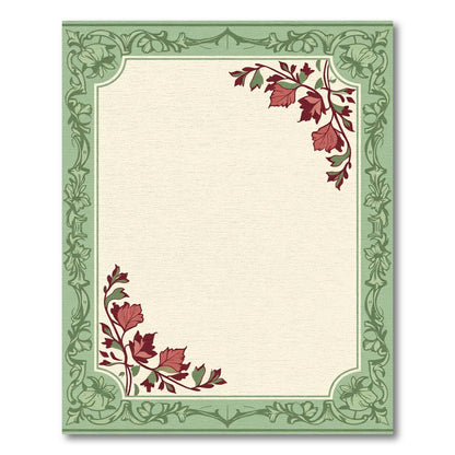 Sage Green Floral Corner Accents Rug