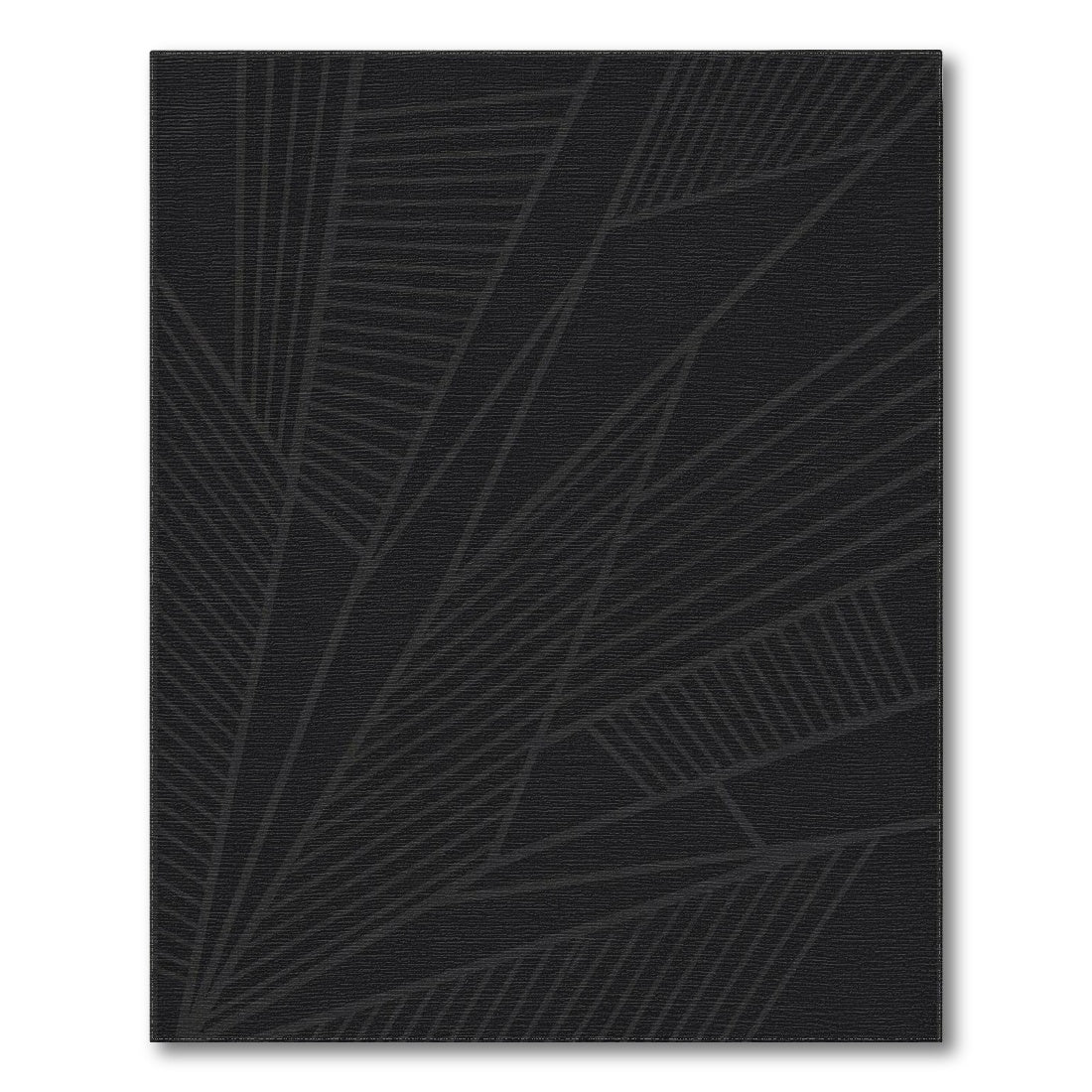 Black Geometric Line Area Rug