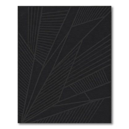 Black Geometric Line Area Rug