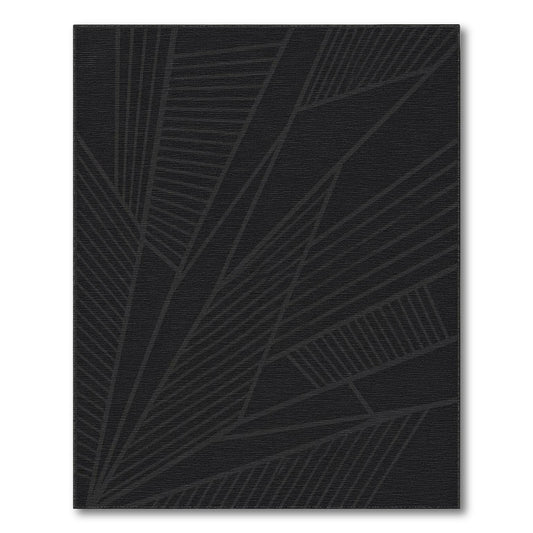 Black Geometric Line Area Rug