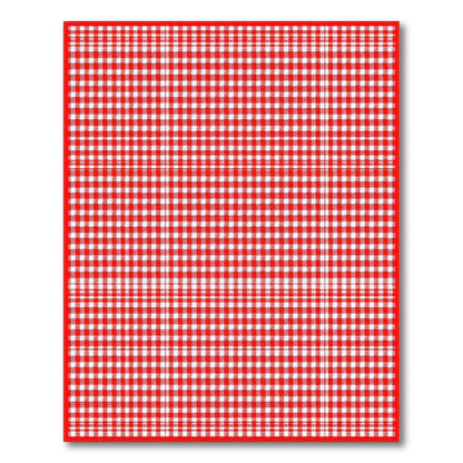 Rustic Farmhouse Red Gingham Checkered Washable Area Rug