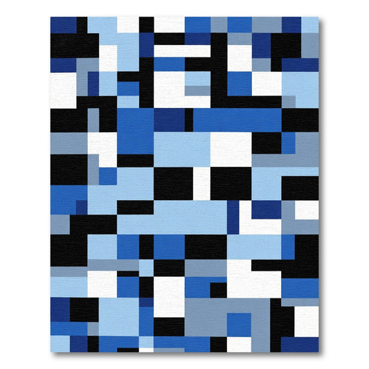Modern Geometric Block Abstract Rug