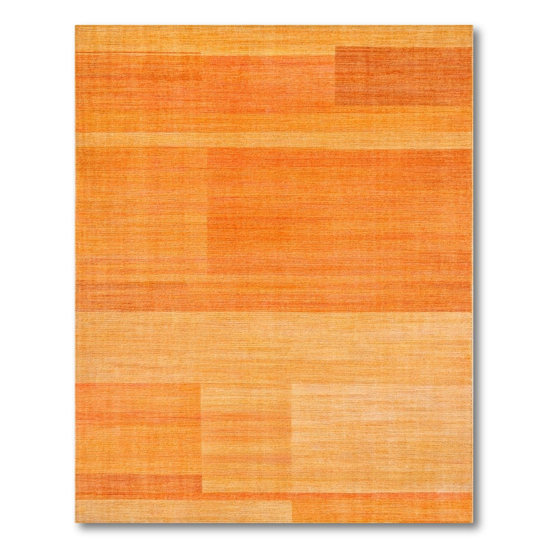 Geometric Modern Orange Gradient Geometric Area Rug