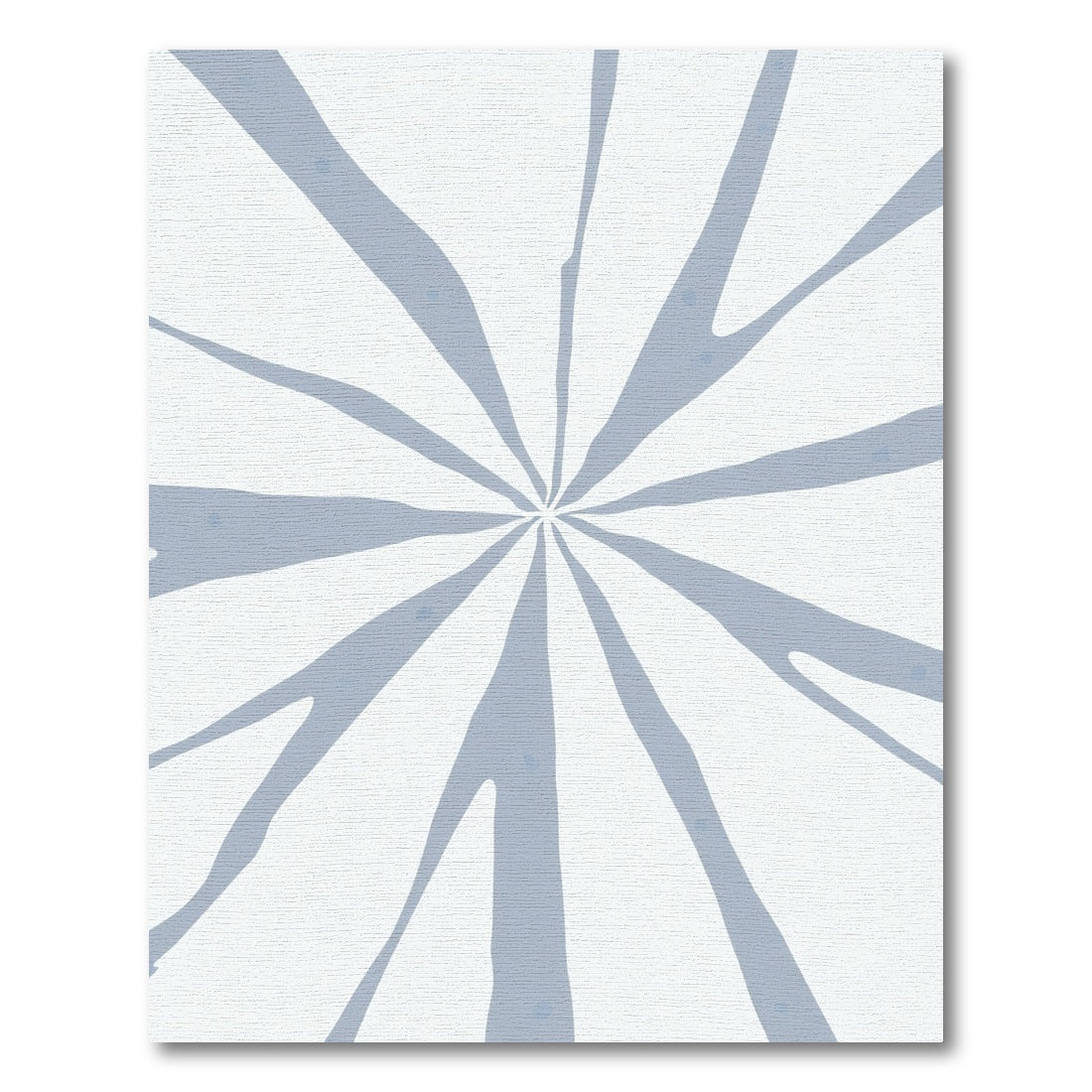 Pale Blue Sunburst Rays Rug