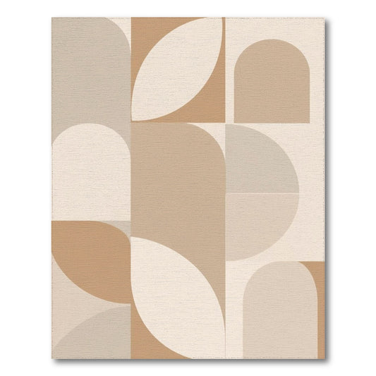 Abstract Area Beige and Neutral Beige Neutral Abstract Area Rug