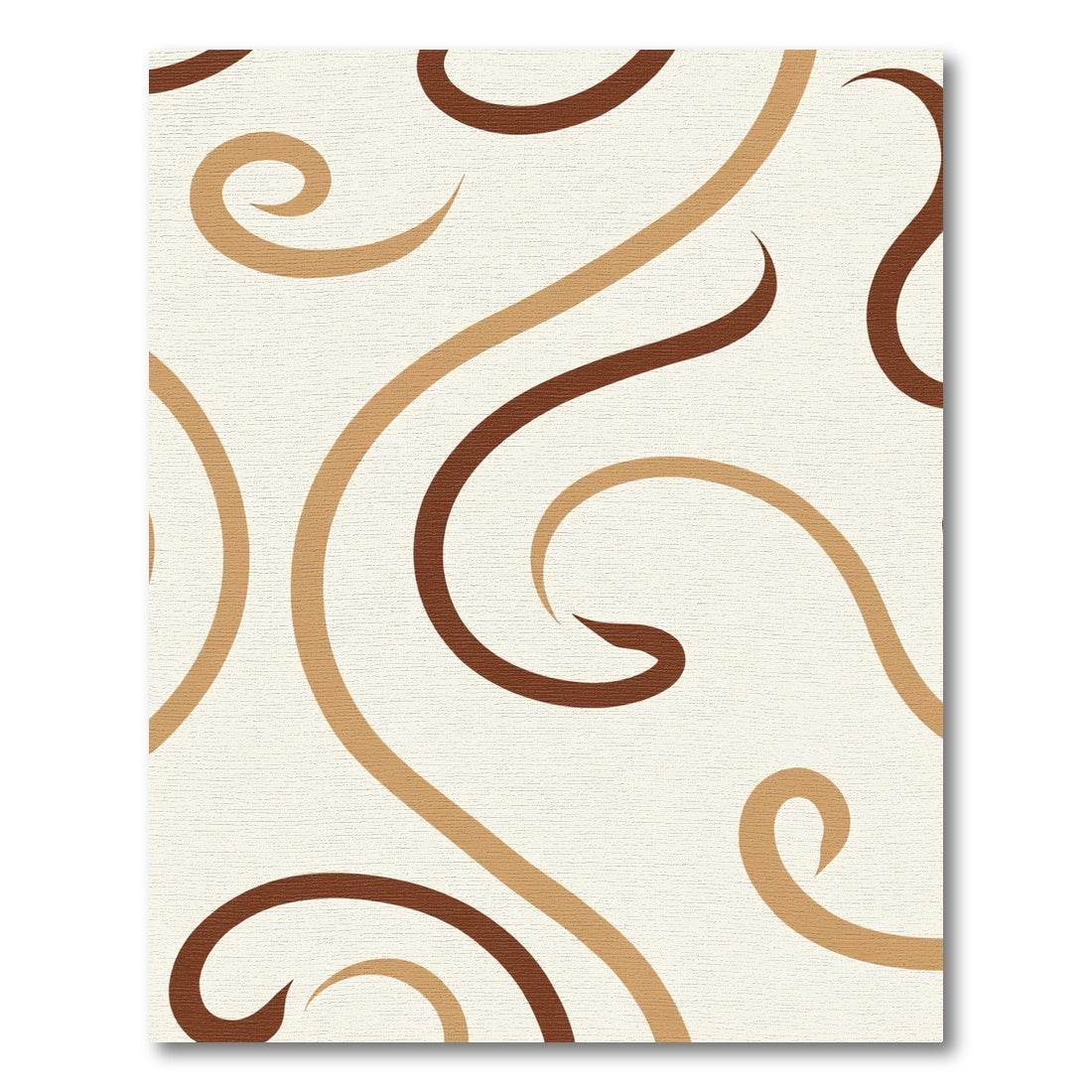 Earthy Swirls Warm Tone Abstract Rug