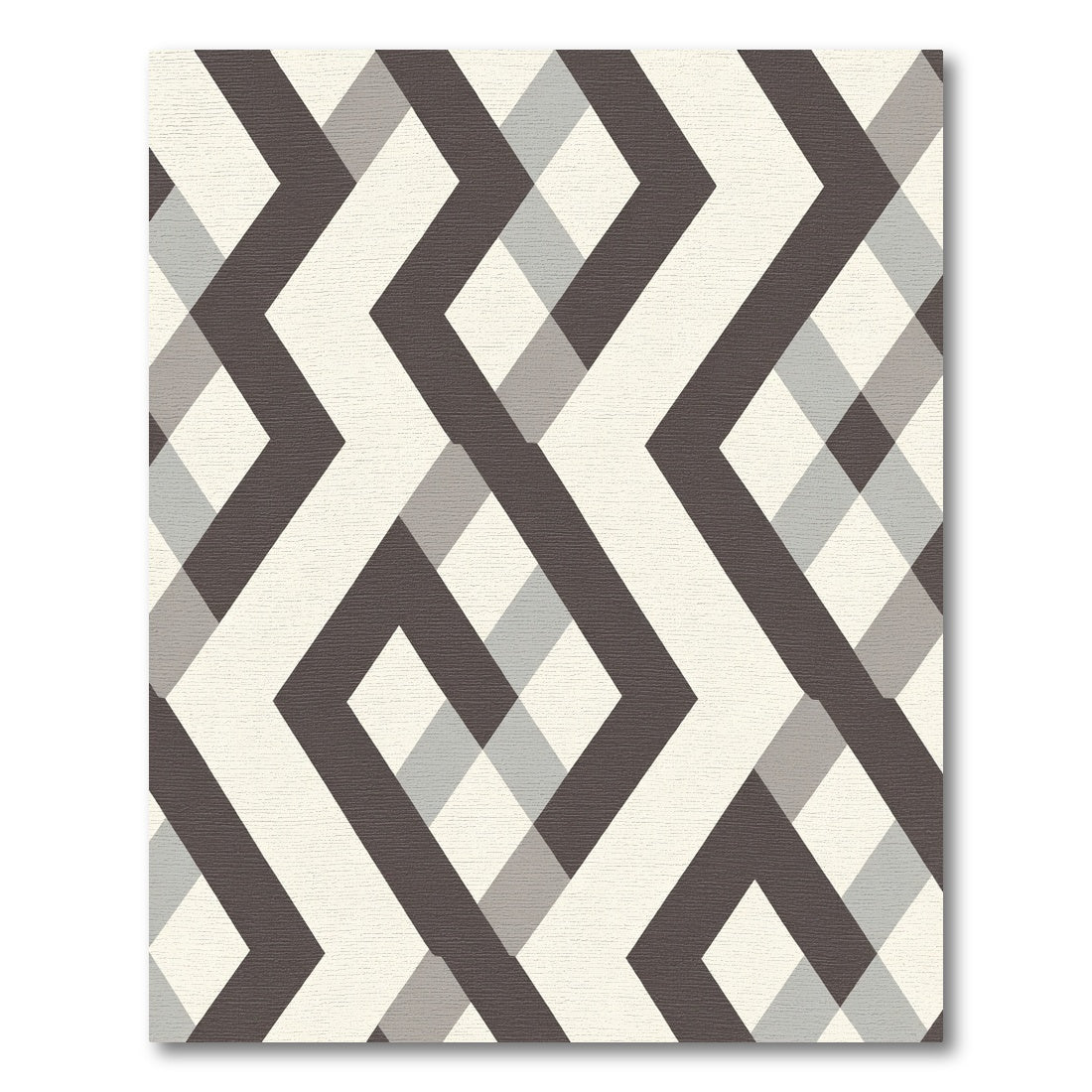 Chic Geometric Square Interlocking Maze Rug