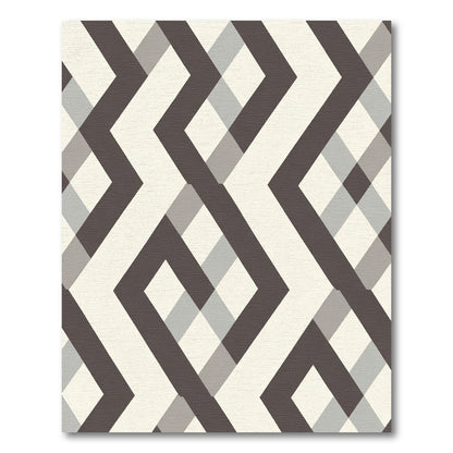 Chic Geometric Square Interlocking Maze Rug