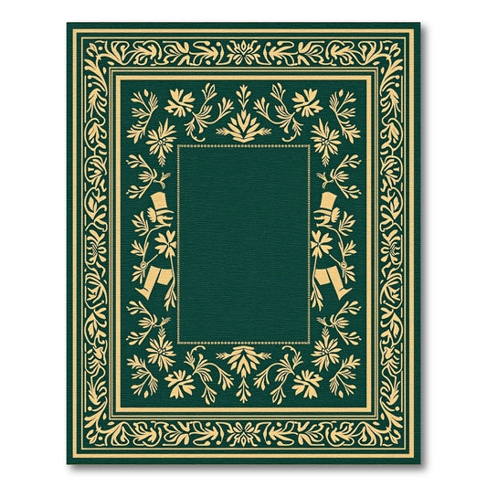 Golden Floral Vintage Border Rug